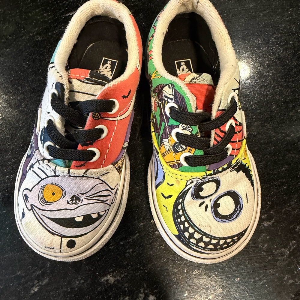 Vans Kids Multicolor Nightmare Before Christmas Graphic Low Tops